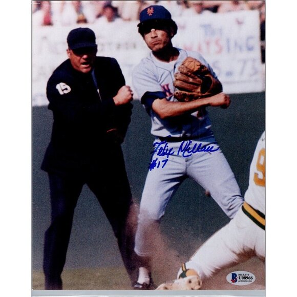 Felix Millan Autographed Signed 8x10 New York Mets Beckett COA #U08966 - Picture 1 of 2